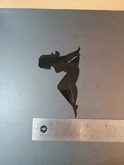 Vintage Stickers MUD FLAP GIRL Glossy Foil Vending Sticker VTG PVI Black 01