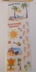 American Traditional Design Rub-On SUN SAND Transfers Beach Items Shell NEW