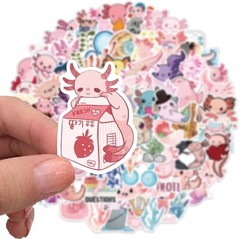 Unique 100PCS Waterproof Axolotl Stickers – Customize Your Belongings with Style