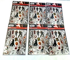 Disney Star Wars The Force Awakens Stickers Party Favors 6 Packs – 2 Sheets Each