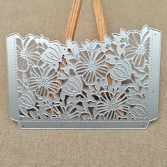Metal Die Cuts Flower Hollow Out Greetings Card Backgrounds for Making Stamps Cu