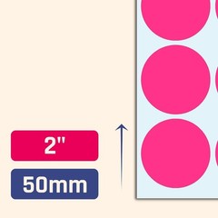 Self-Adhesive 2 Inch Pink Circle Labels – 240 Pieces for Easy Organization