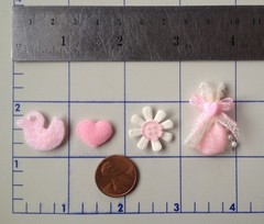 12 Baby girl pink babies girls Handmade Pieces shower favors Scrapbooks Cards
