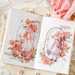 Fairy Tale Girls PET Matte Stickers Collage Journals Planner 40Pcs Scrapbooking