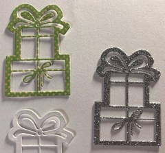GIFT BOX Die-Cuts(4pc)Christmas •Holiday•Happy Birthday•Present •Glitter•Friend