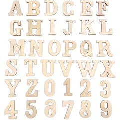 Wooden Letters for Crafts, 1 Inch Unfinished Capital Wooden Alphabet Letters&…