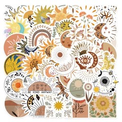 50pc SUN TOTEM Sticker, Apollo Mystery Witch Astrology Sticker, 220