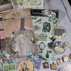 Scrapbook Ephemera Vintage Shabby Chic Victorian Fairy Floral Butterfly Lot #3