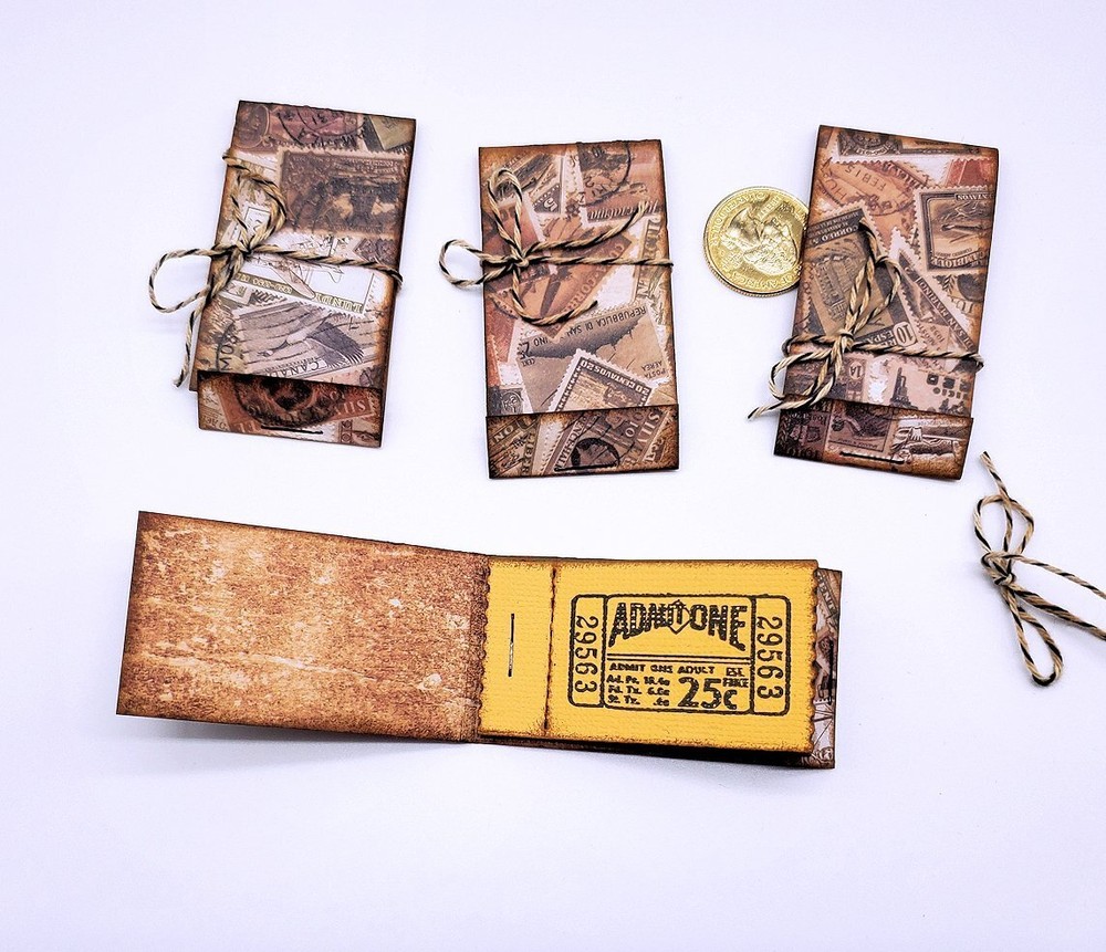 4-Junk Journal-Vintage Style-Ticket Booklets-Tickets-Ephemera-Scrapbook-Supplies