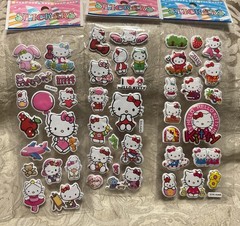 Retro Vintage Look Hello Kitty 3D Puffy Stickers 3 sets (#1)