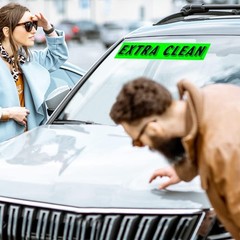 Extra Clean Windshield Stickers, Chartreuse Green, 12-Pack