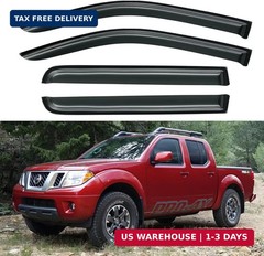 Window Visors Rain Guards for 2005-2021 Nissan Frontier Crew Cab, Window Vent Wi