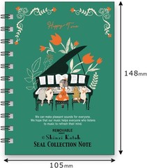 Reusable Sticker Collection Book A6 Size Shinzi Katoh Design – Happy Tone Piano