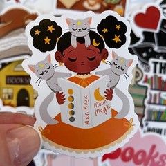 50pcs BOOK stickers, book lovers, teachers, waterproof, FREE shipping*