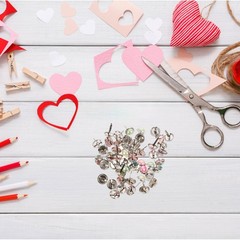 50Pcs Decorative Mini Alloy Brads Paper Fasteners for Crafts Assorted Colors