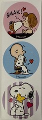 VALENTINE SNOOPY Stickers (3pc)Peanut•Woodstock•Charlie Brown•Cartoon•Cards•