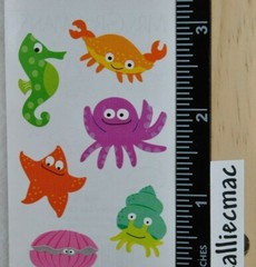 Mrs Grossman CHUBBY SEA LIFE Stickers OCEAN CREATURES