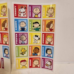 PEANUTS Characters Mixed Stickers Sheets Lot, Snoopy Lucy Linus Woodstock +