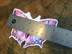Glitter Butterfly Large Sparkly Sticker – Original Art by SammiSpaghettiArt