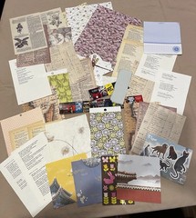 65+ Junk Journal Lot, pictures, postcards, card stock, ephemera. Scrapbook (J16)
