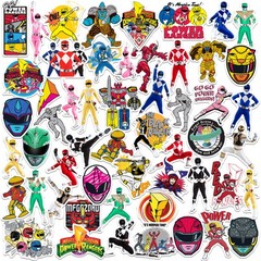 MIGHTY MORPHIN POWER RANGERS VARIETY DIE CUT VINYL 50 CT STICKER PACK
