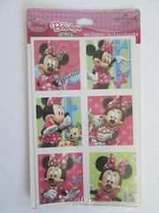 NIP Minnie Mouse Stickers Bow-tique New Package with 4 Sheets Disney Pink Polka