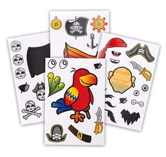 Make-A-Face Pirate Sticker Sets (24) Pieces)