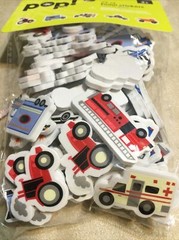 New Package of Pop! 72 Count Foam Stickers Assorted Vehicles