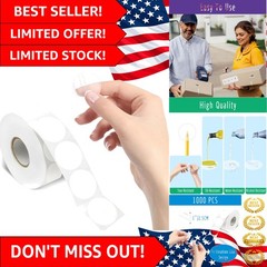 1-Inch Transparent Seal Sticker Dots – 1000 PCS Easy Peel for Envelopes & Boxes