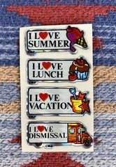 BJ Stickers Prism I Love Summer Lunch Vacation Sticker