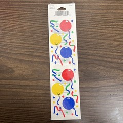 FMI Frances Meyer Balloon Streamers 4 2 1/2″x4 1/2″ Sticker 2 Sheets NIP 402 VTG