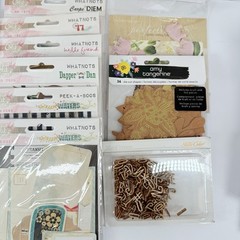 Glitz Scrapbook Stickers Embellishments Amy Tangerine Studio Calico LOT of 23 B