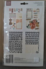 Basic Grey Lucille Scrapbook LOT 12 X 12 Paper Chipboard, Snippets & Buttons