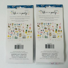 LIFE OF THE PARTY Ephemera American Crafts Die-Cuts 150PCS – 2 Pack NEW!