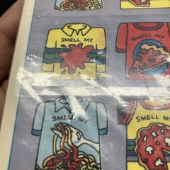 Smell My T-SHIRT pizza SCRATCH n SNIFF stickers The Sticker Store SEALED VTG