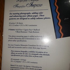Creative Memories Printed Photo Mounting Paper 20 Prints 20 Sheets NEW 10×12