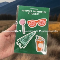 NWT Starbucks 2026 Summer Road Trip Sticker Pack of 4 Stickers 1 Sheet- Pack #3