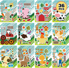 36 Cat Face Sticker Sheets for Kids – Make Your Own Stickers for Parties