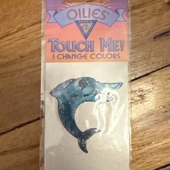 Rare Vintage 80s/90 Touch Me Mystik Oilies Oily Dolphin & Crab Stickers NIP
