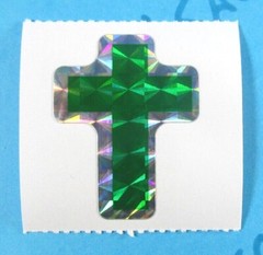 Prismatic Multi Color Cross Stickers Lot Of 4