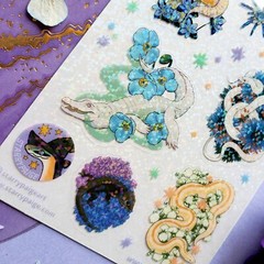 Remarkable Reptiles – Sticker Sheet – Diary – Planner – Scrapbook – Nature