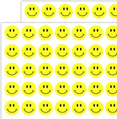 2000 Pack – 0.5″ Smiling Happy Smile Face Stickers, Yellow 2000 Pieces,