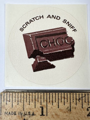 3M All About Series Scratch and Sniff CHOCOLATE Label/Sticker NOS Vintage 1974