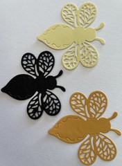 BUMBLE BEE Die-Cuts(4pc)2-1/4″x 2-1/2″ Garden•Honeybee•Buzzing•Flying •Bug•Sting