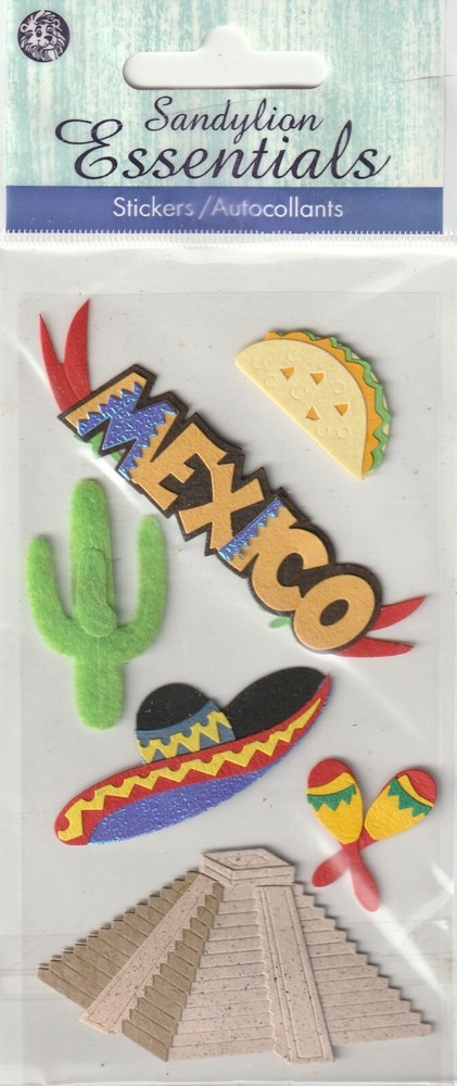Sandylion Essentials Vintage MEXICO Taco Mayan Theme 15573 FAST FREE ship! NICE!