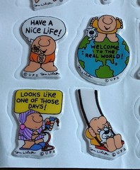 Unused Vintage ZIGGY Puffy Stickers Sheet UPS Tom Wilson Have A Nice Life