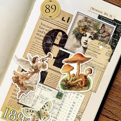 32 Sheets Pre-Cut Vintage Washi Stickers & 20 Scrapbook Papers Ephemera – Retro