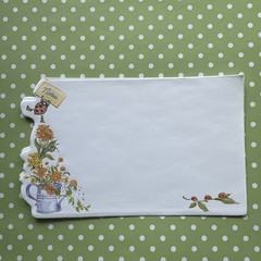 Vintage Blank Home Notecard & Garden Party Carrots Veggie Stationery Note Paper