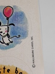 vintage Hallmark funny letter writing sticker sheet *damaged*