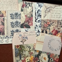 6JunkJournal Tags, Junk Journal Supplies, Scrapbooking, shabby chic, flowers ￼￼